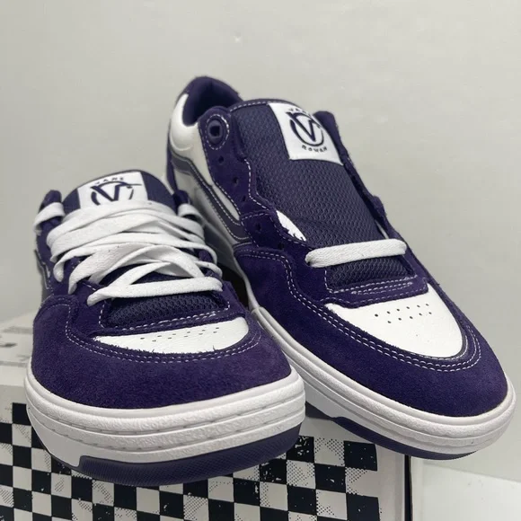Vans Men's Purple and White Skate Rowan 2PurpleVN000D3SPRP Sneakers